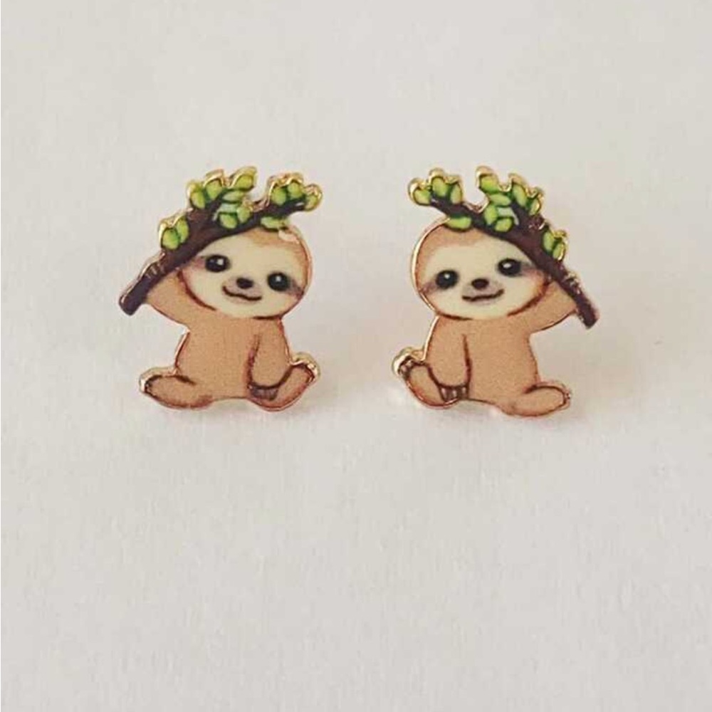 Tiny Sloth Earrings